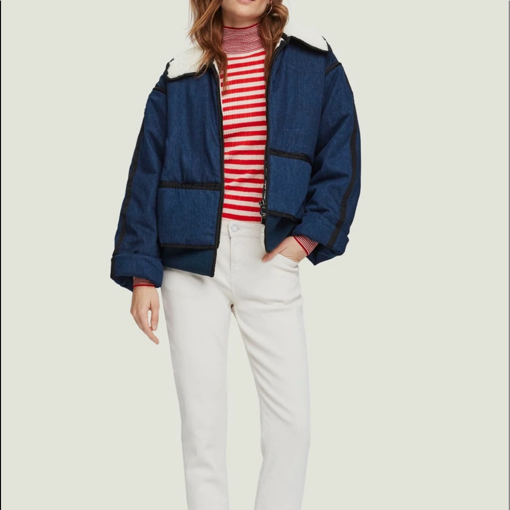 Scotch and soda padded denim bomber jacket - Picture 2 of 9